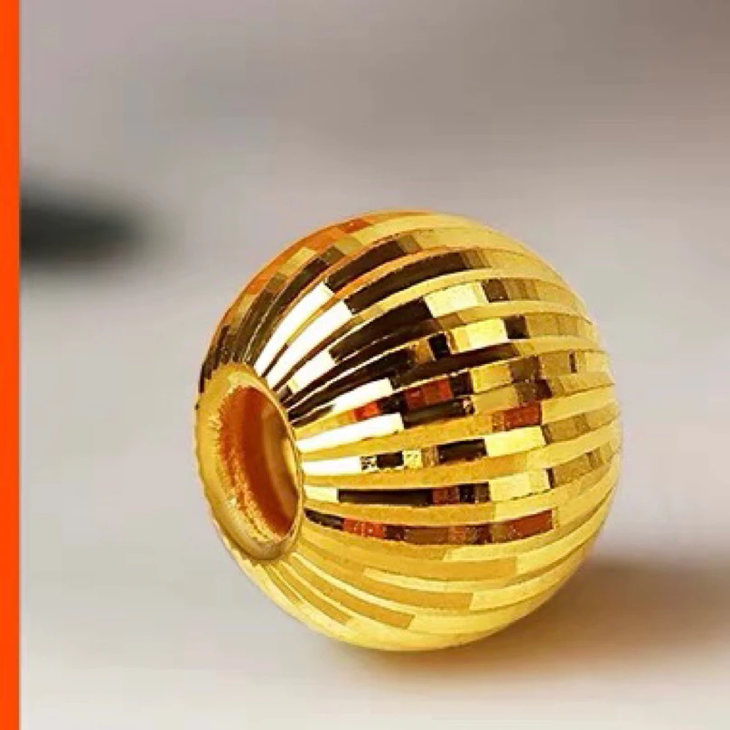 B  硬足金西瓜珠、（斜条纹）有单个克重和多个的克重