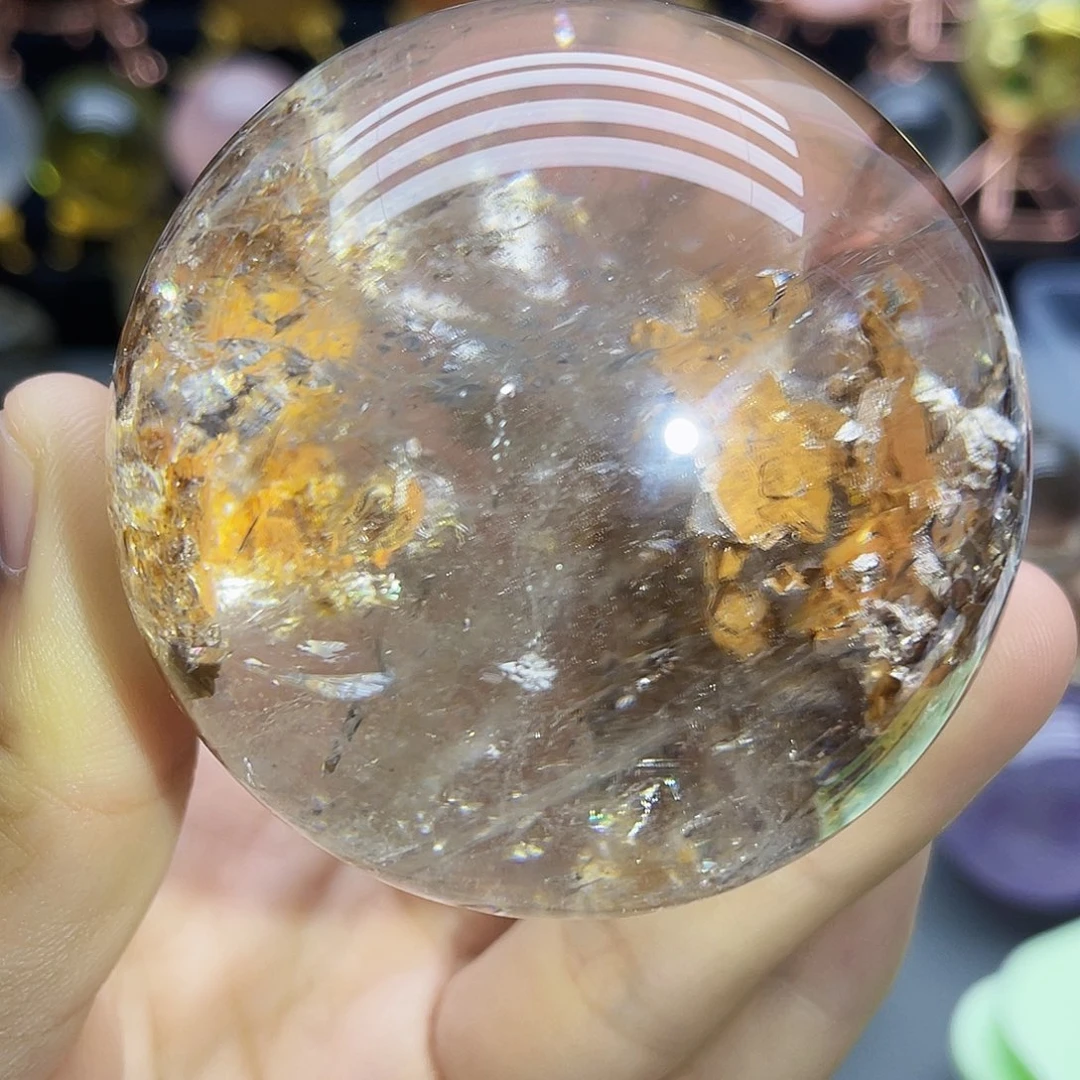 未镶嵌珠宝半成品水晶天然幽灵59mm