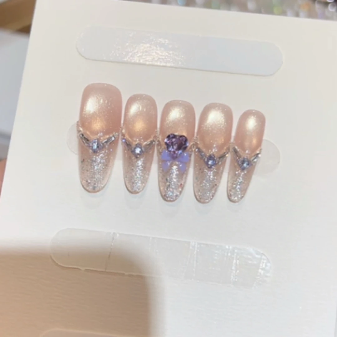 【碎星紫】纯手工制作可拆卸穿戴甲10片