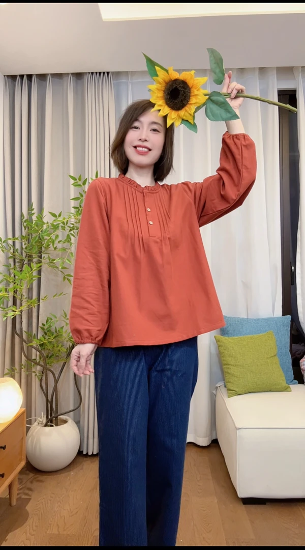 『语落』春秋纯棉磨毛可外穿睡衣全棉家居服套装MY0205