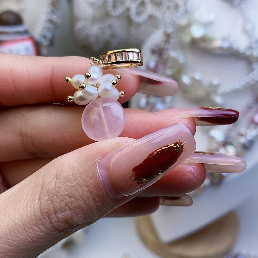 淡水珍珠颈饰银S925镶嵌