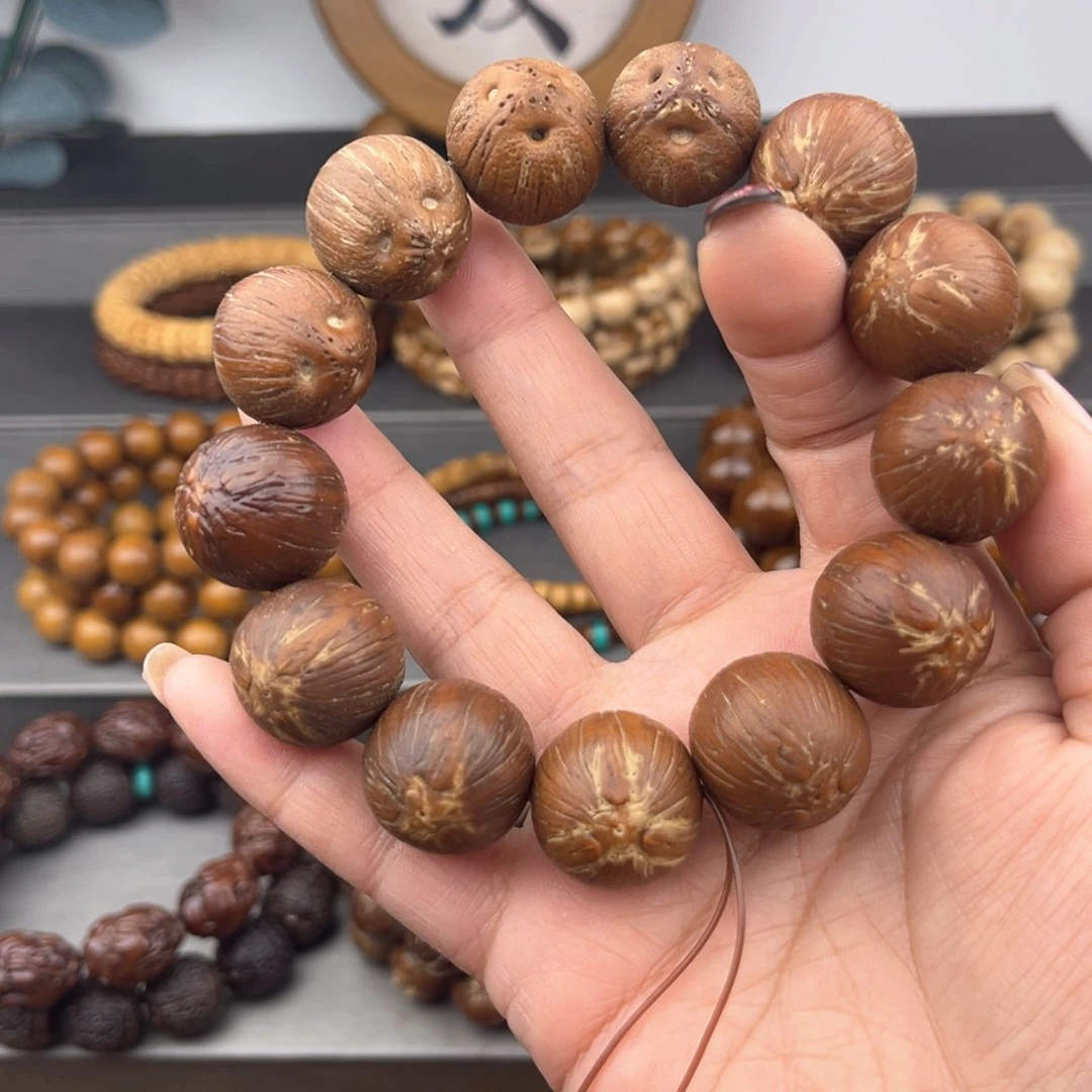 紫金鼠手串花皮原皮前鼠后猫正圆练手款19