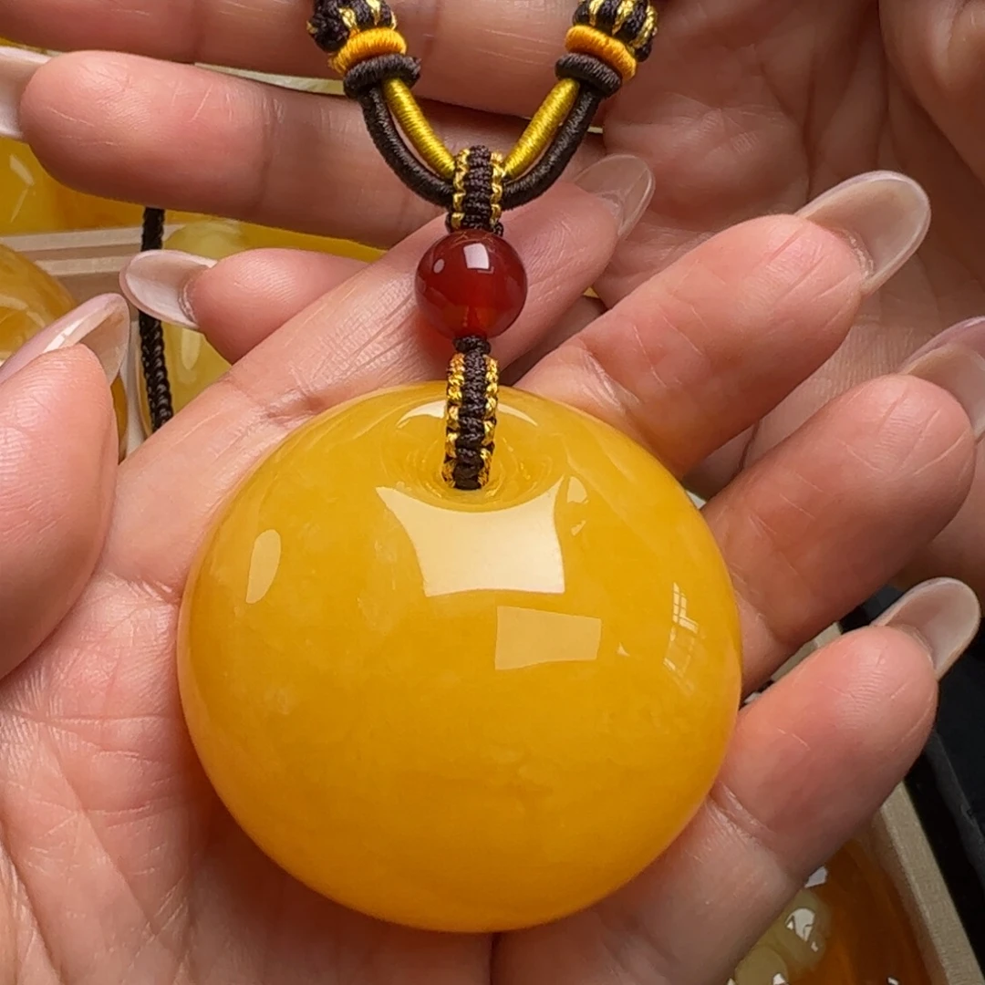 未镶嵌毛衣链蜜蜡无优化无烤色无补胶无覆膜无辐照无煮蜜