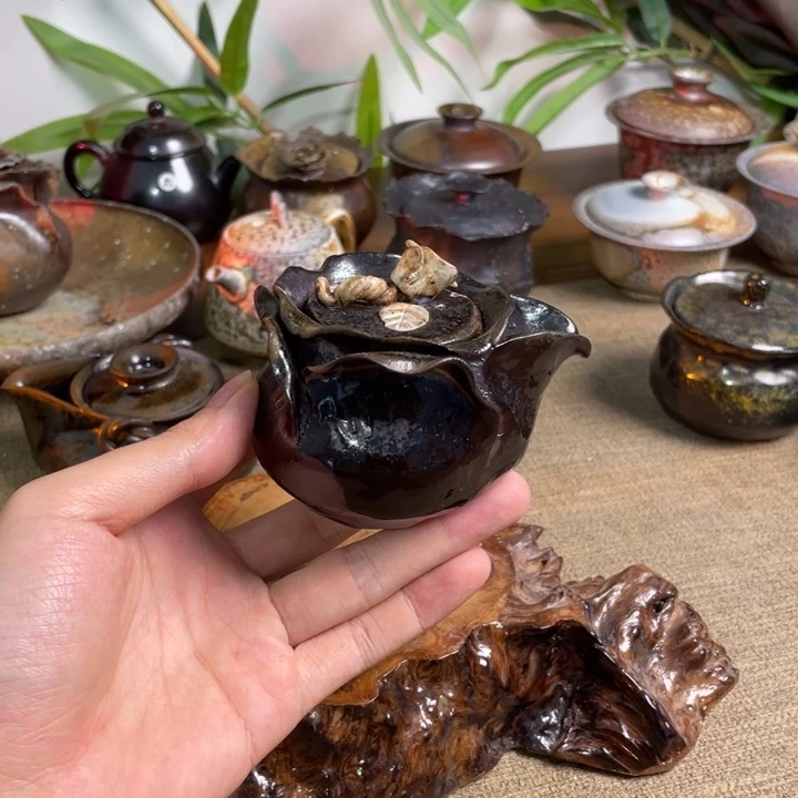 乌金手捏景德镇柴烧放漏福利