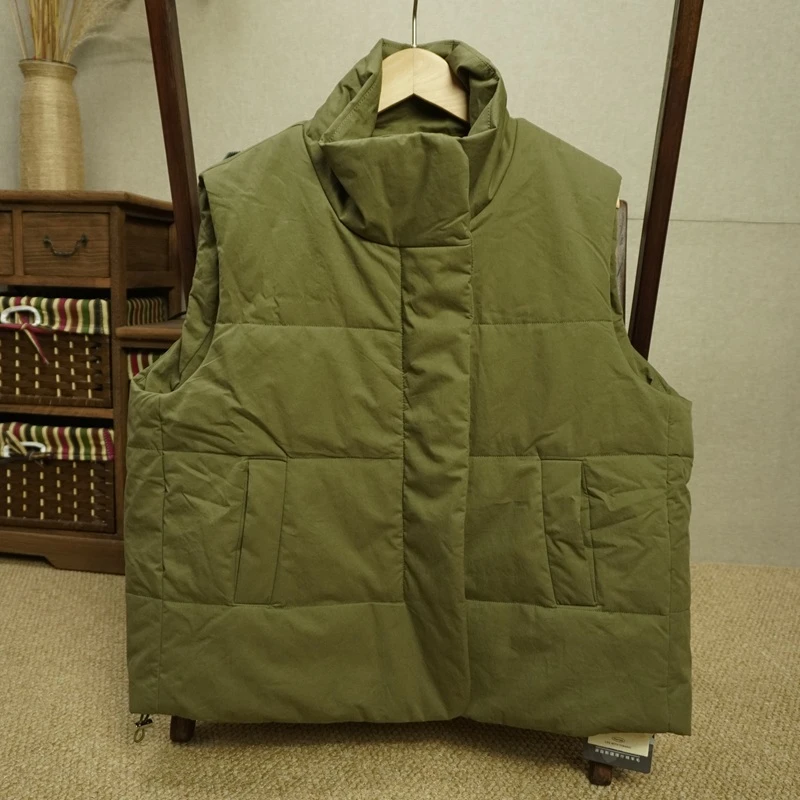 2025冬季新品羊毛棉服加厚面包感马甲外穿保暖女冬季