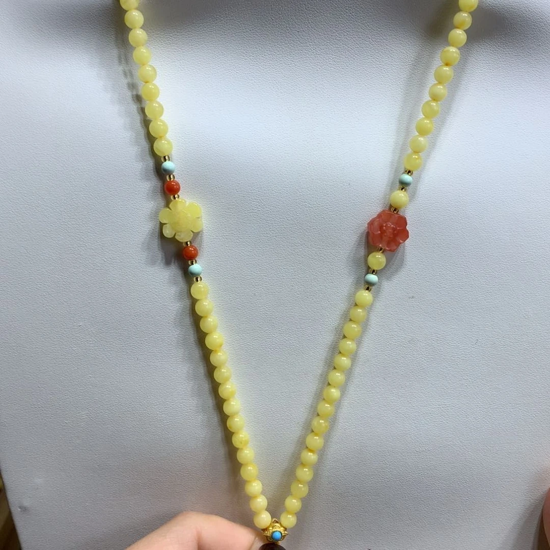 蜜蜡未镶嵌颈饰4.7mm