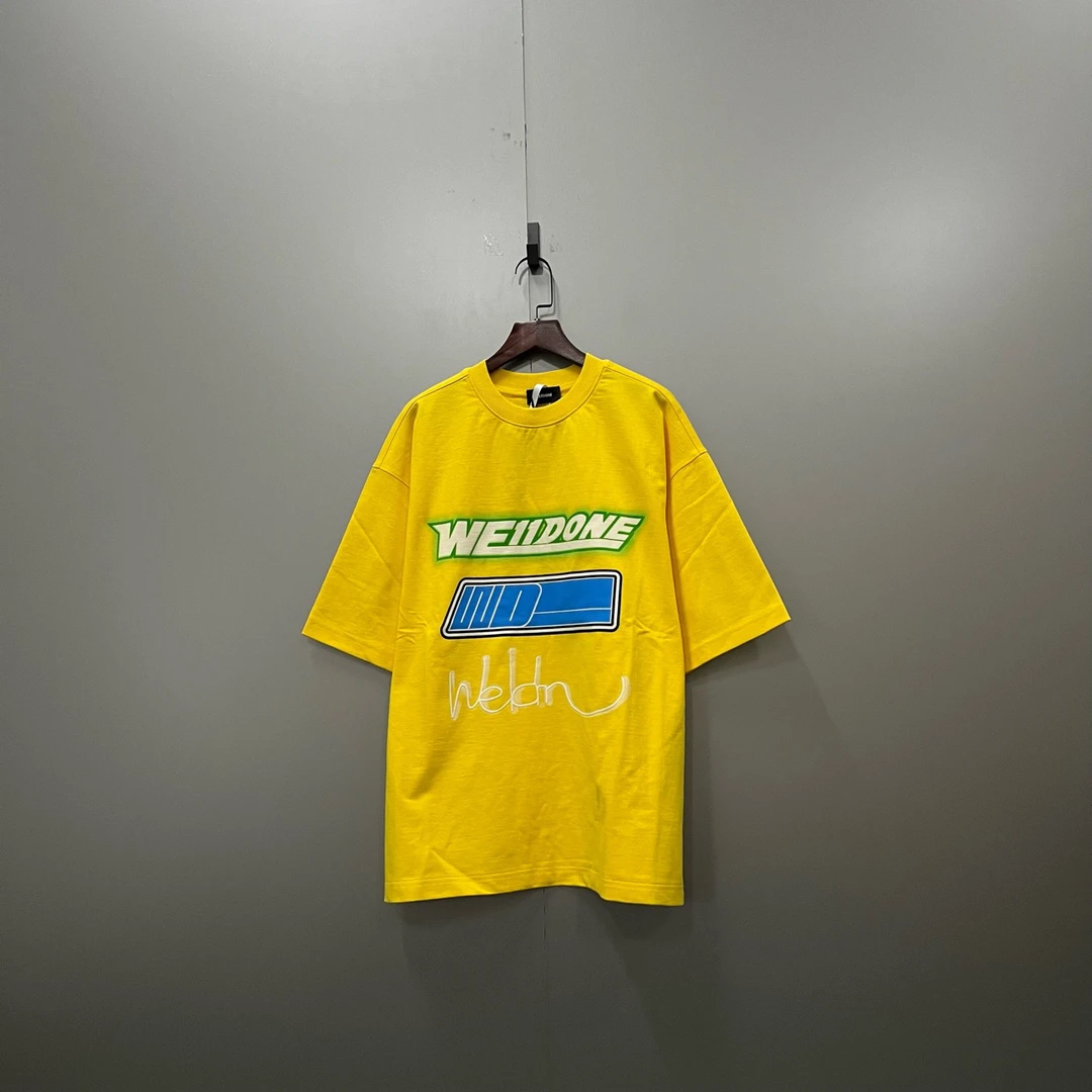 未使用 Diesel （ll）WE11DONE黄色弹幕短袖XS S M码全新003452