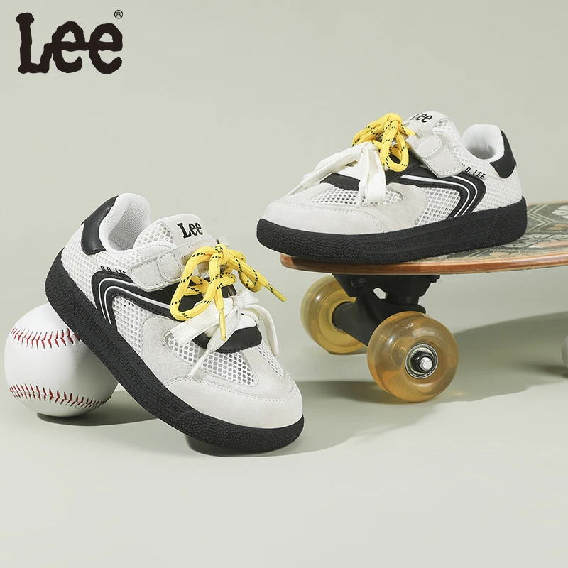 Leekids2025新款男童女童透气休闲板鞋
