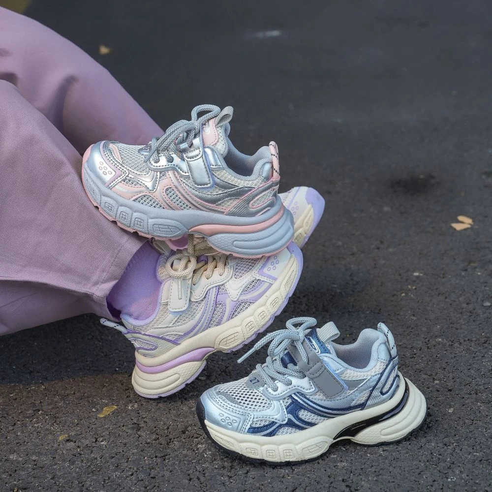 0860夏季单网运动潮酷童鞋儿童女鞋百搭运动鞋大童跑步鞋跑鞋鞋子