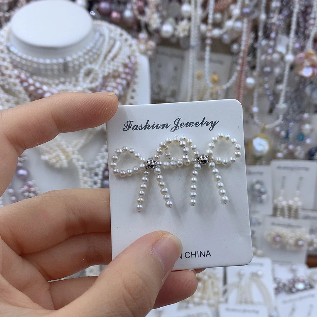 银S925镶嵌项链耳饰淡水珍珠