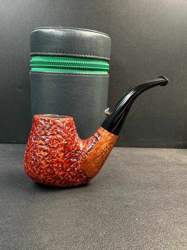 意大利鸭子匈牙利大弯手工石楠木烟斗（内径20.6斗深42.5长129）