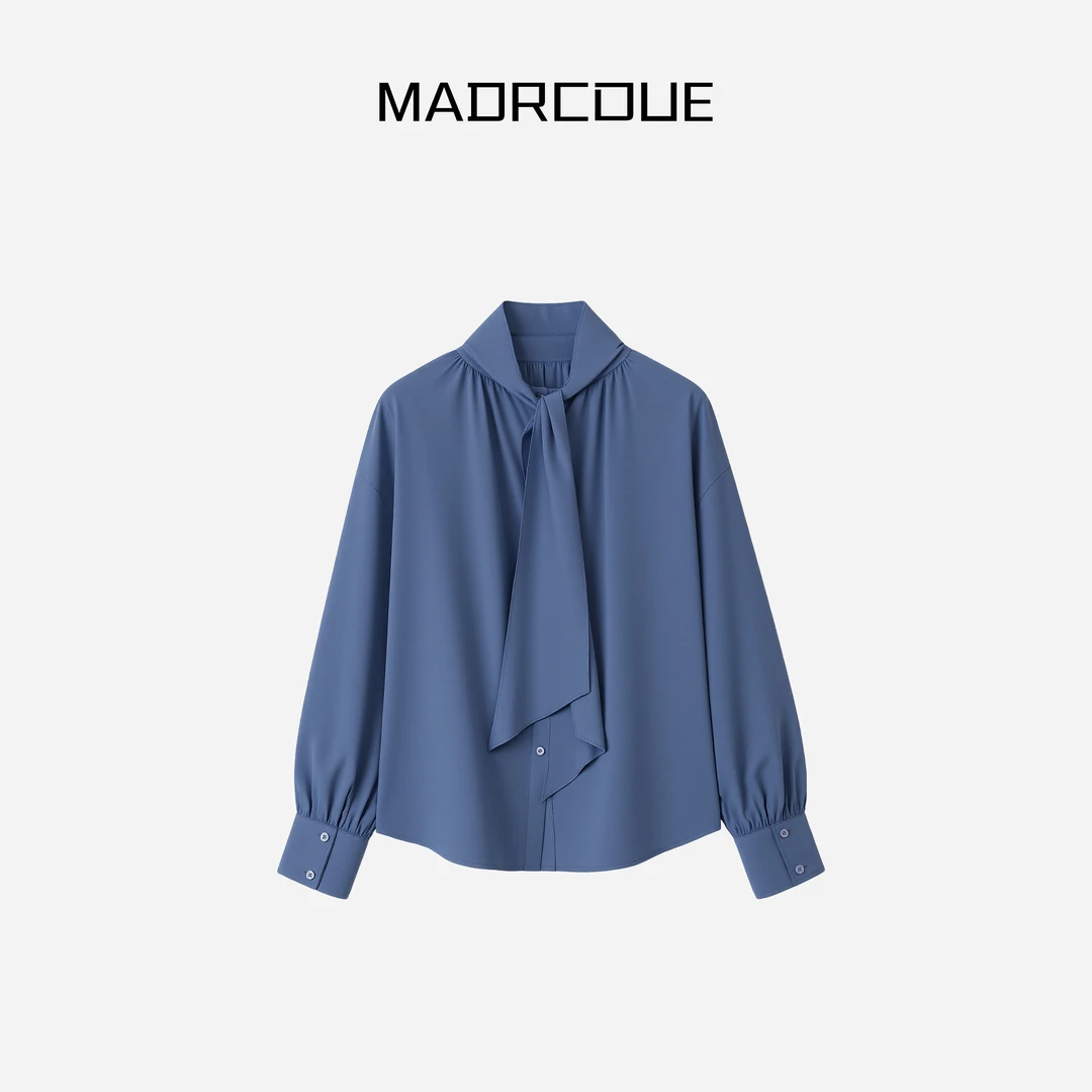 MADRCOUE 立领飘带前后两穿气质衬衫603325