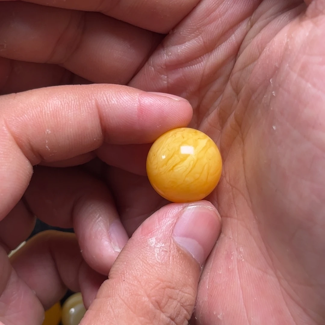 琥珀未镶嵌裸石蜜蜡焦皮19.5满蜡