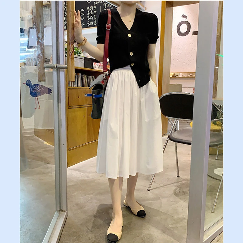 6993新款小香风套装法式轻熟风减龄长裙赫本风甜美裙子女夏季