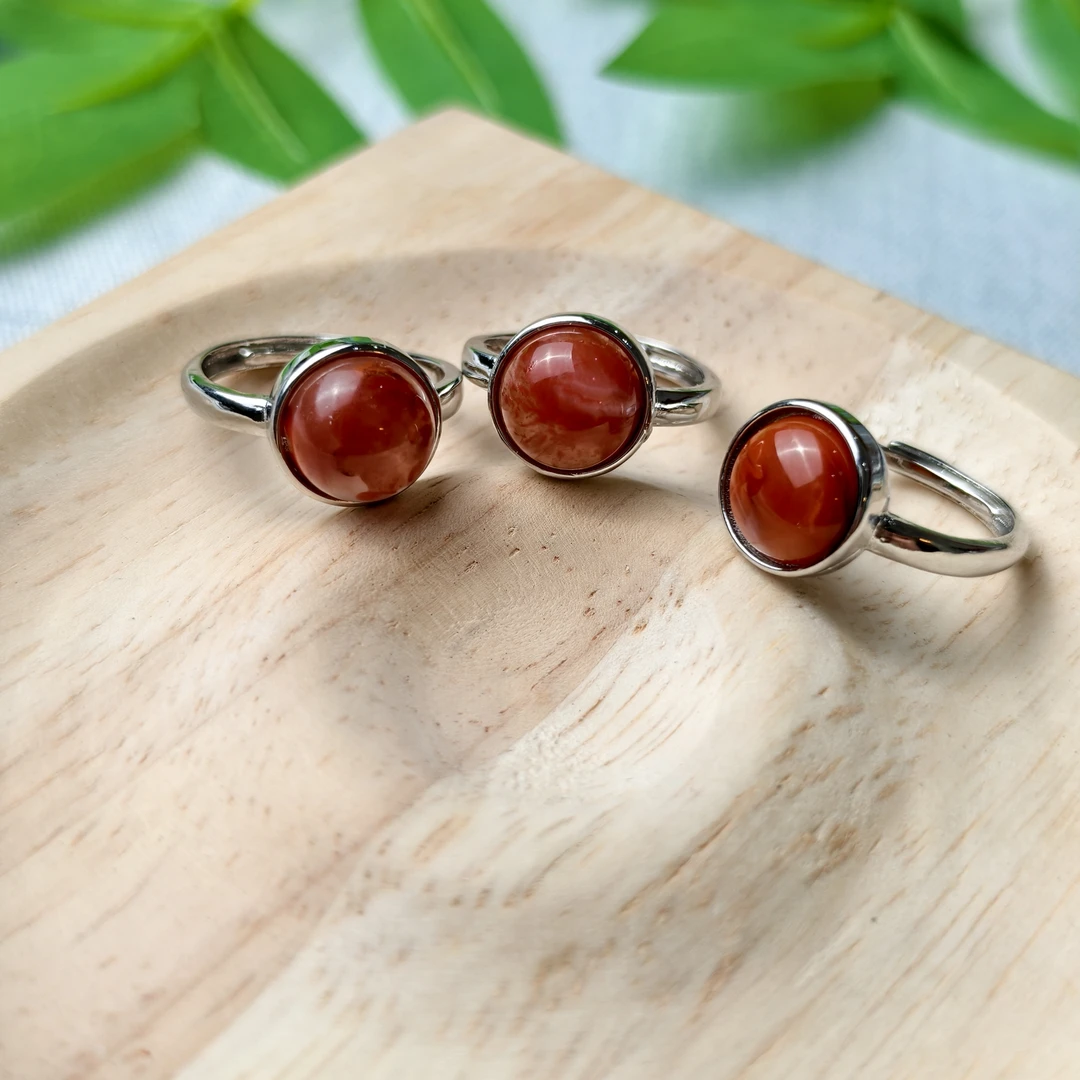 南红圆形戒指 多样性发一