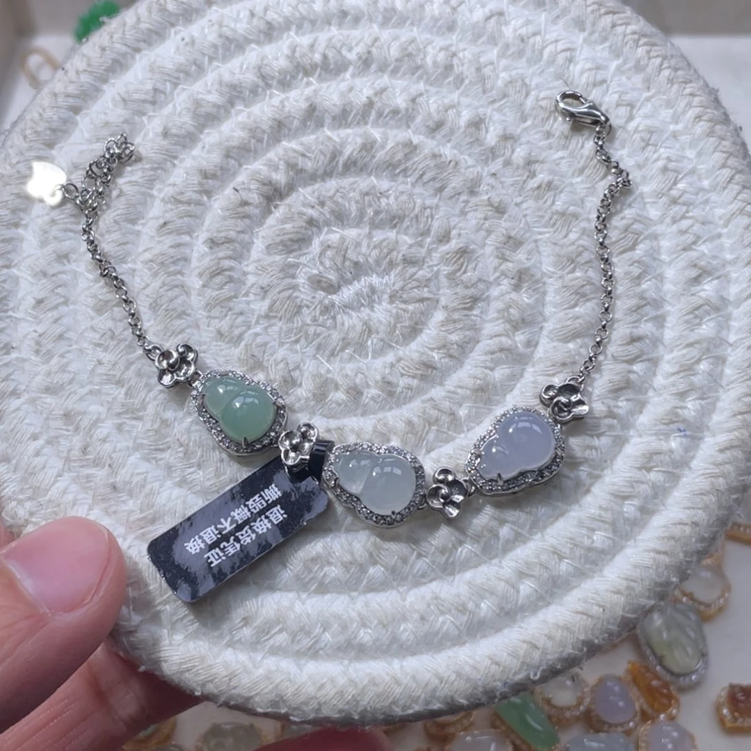 翡翠银S925镶嵌颈饰