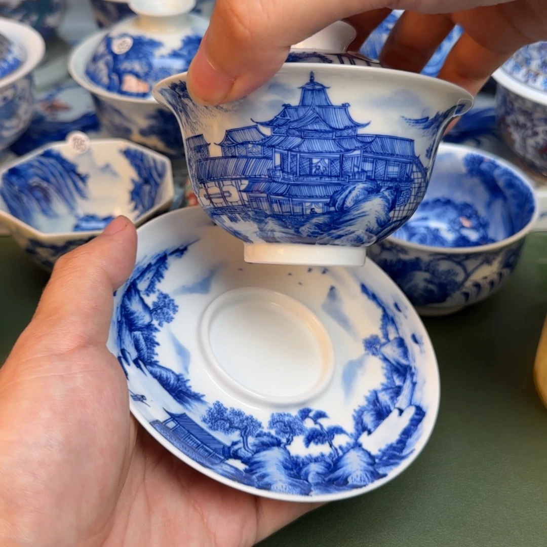 彦祖纯手工手绘茶具108