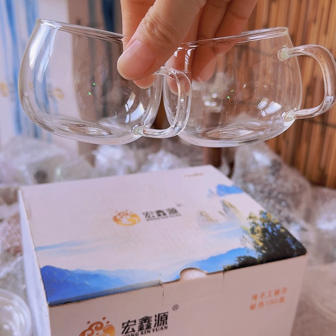 高硼硅玻璃茶水分离款瑕疵150咖啡杯