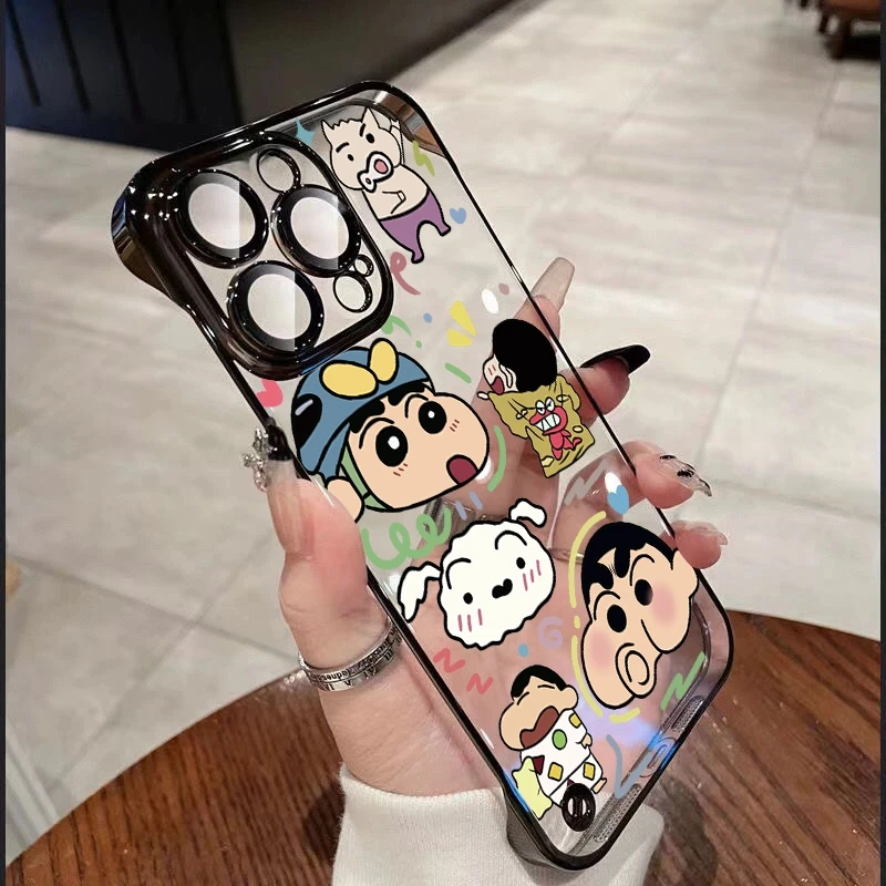 小新小白适用苹果16电镀无边框vivo华为oppo小米iPhone手机壳pro
