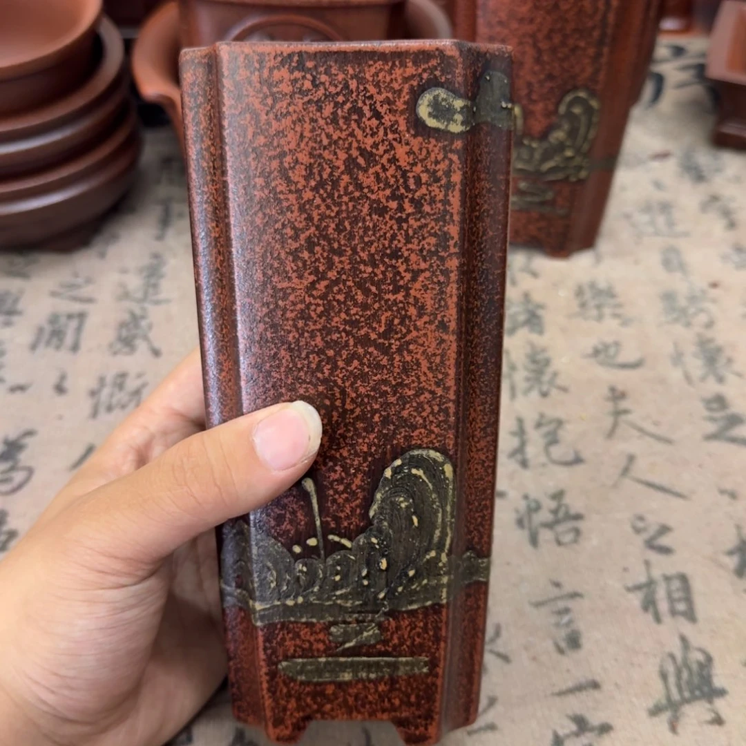 紫砂花盆宜兴紫砂正品7.5x17.5