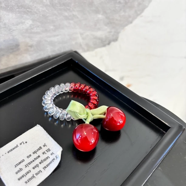 蝴蝶结车厘子发圈FQ360