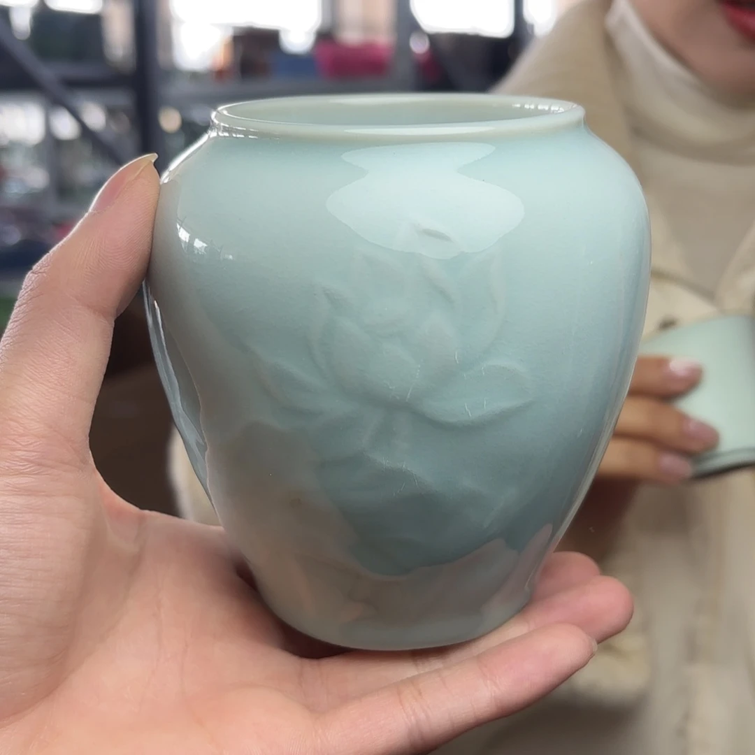 龙泉云间青瓷小米茶器