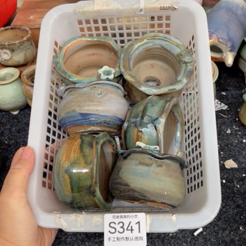 紫砂花盆微瑕341口径6厘米左右