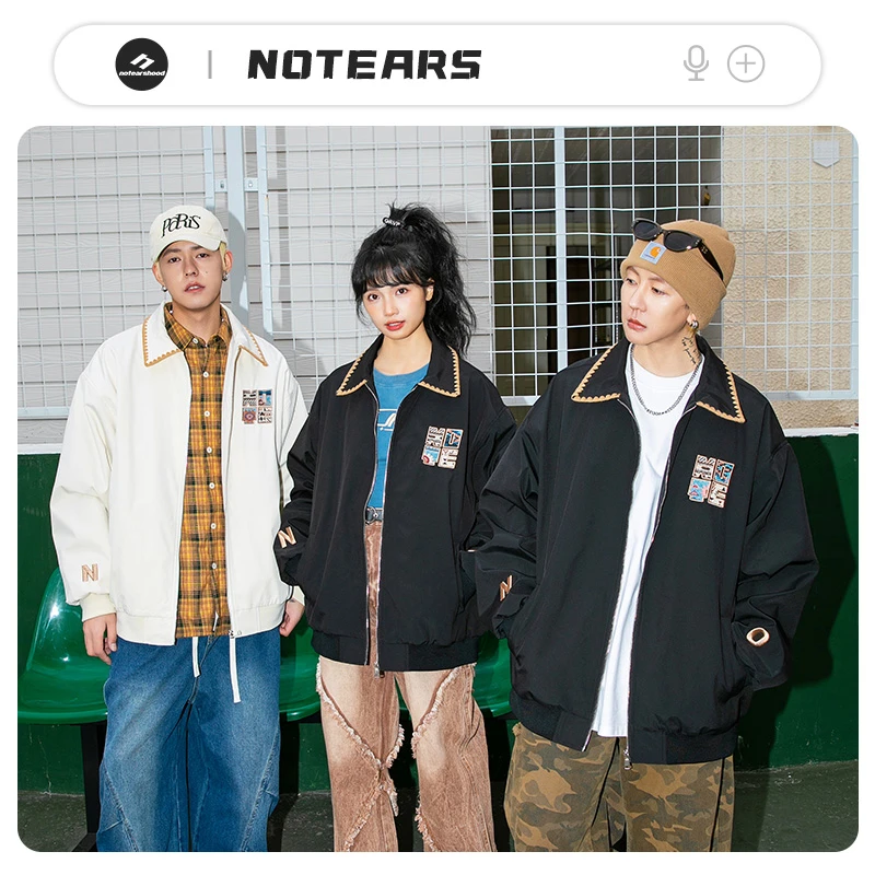 NOTEARS/没有眼泪 美式潮流休闲夹克外套情侣同款上衣6653