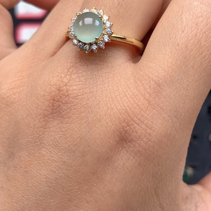 翡翠未镶嵌戒指戒指