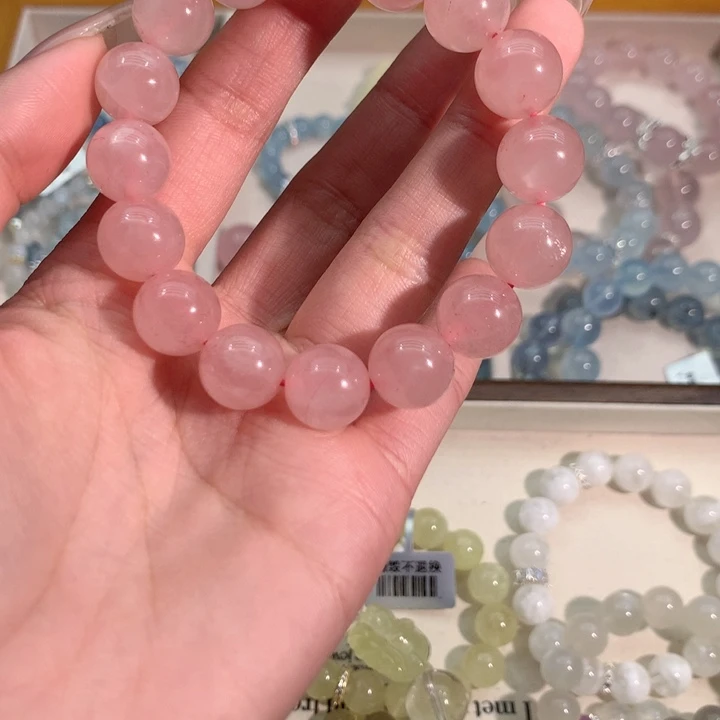 水晶手链未镶嵌粉晶手链