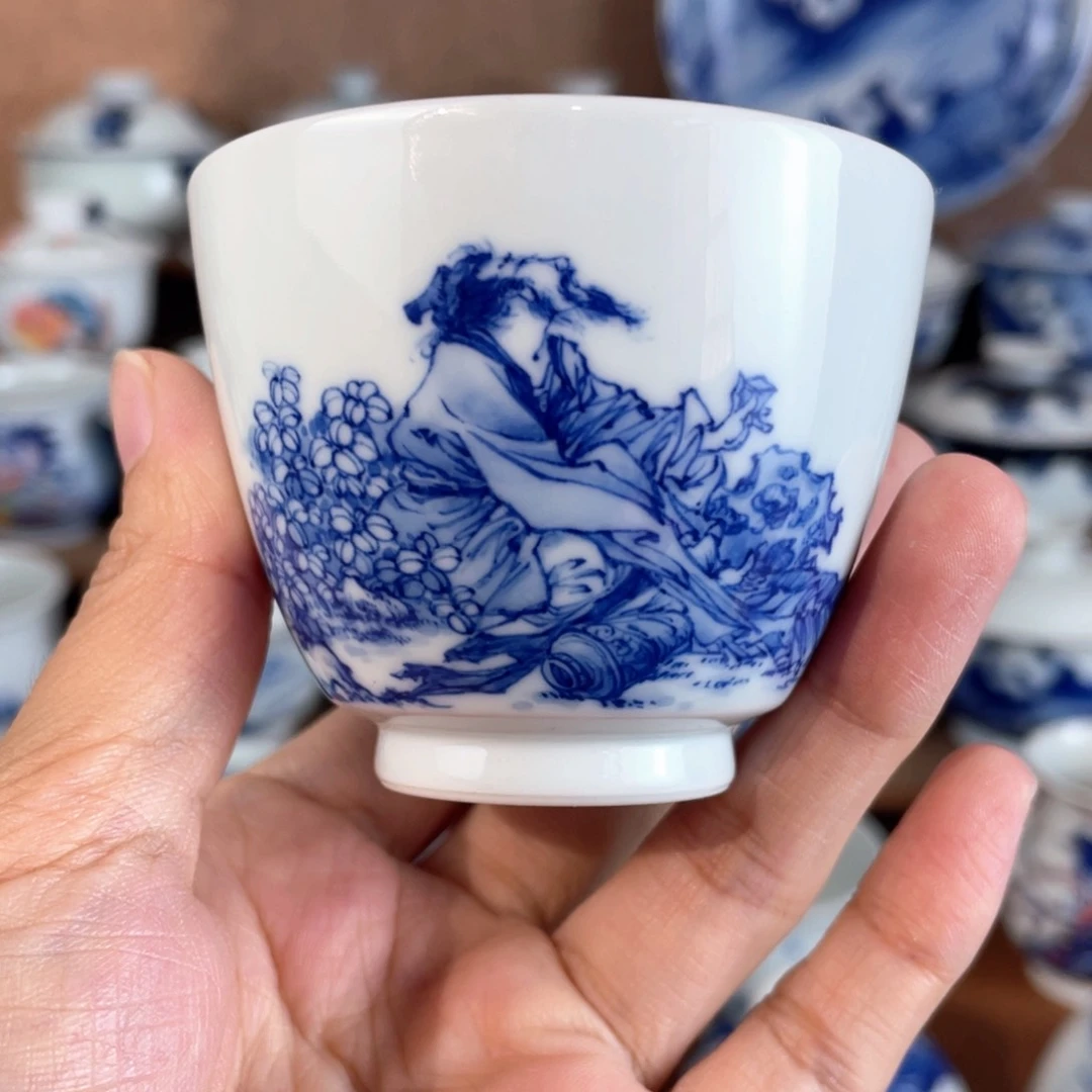 泥藝瓷梦月下独酌李白杯