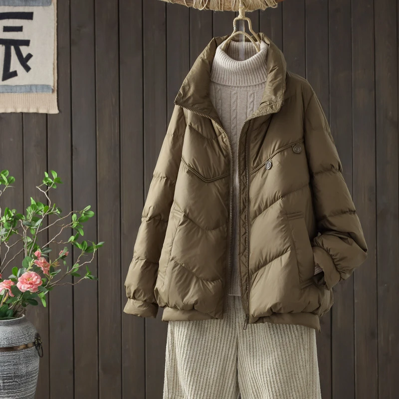 加厚免洗两粒扣羽绒服