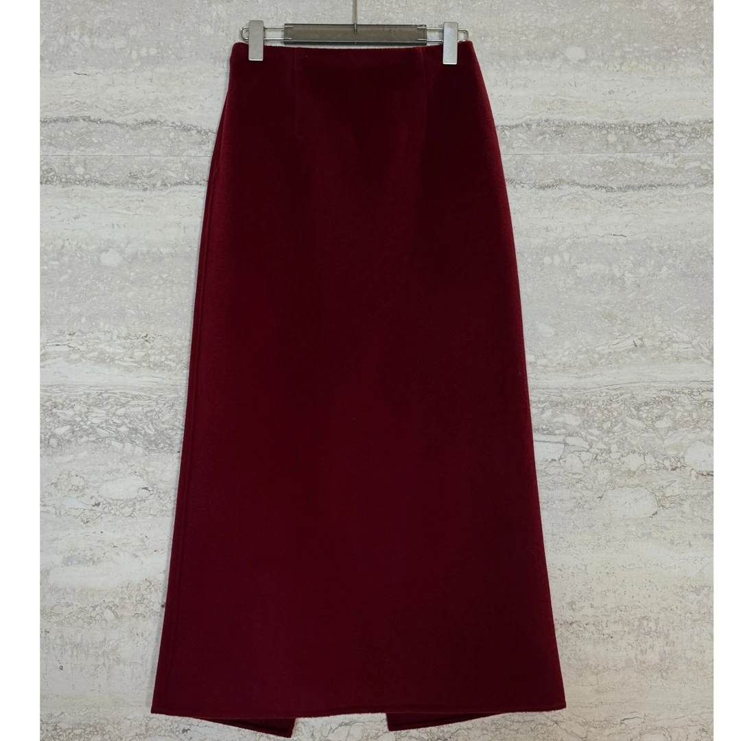 TANTAN 气质时尚百搭长款秋冬羊绒半身裙4319