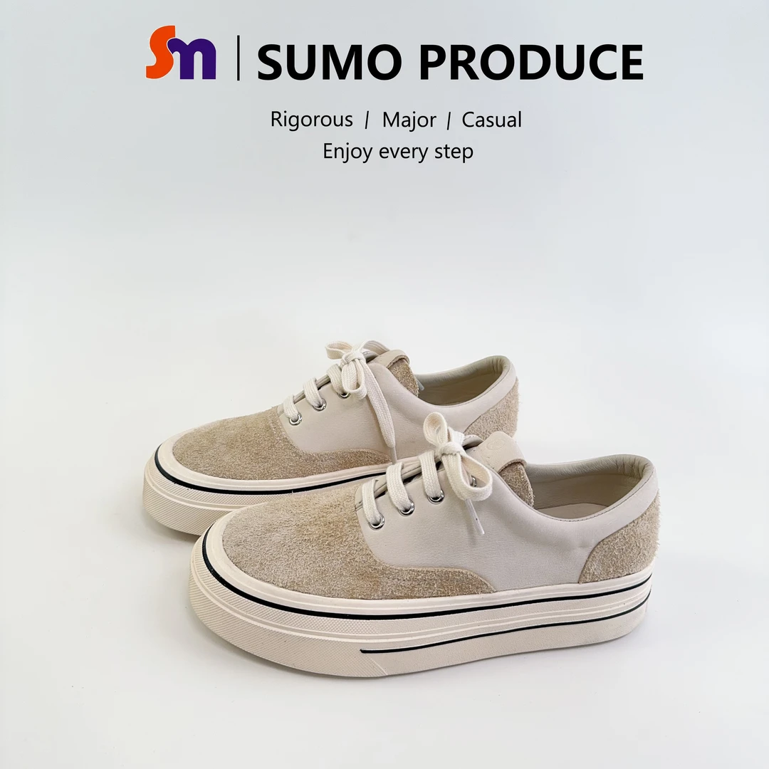 素陌秋季厚底透气休闲鞋板鞋女潮流运动鞋韩版低帮鞋百搭系带0031