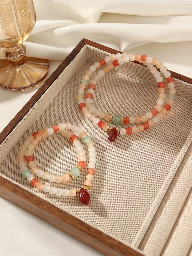 2025简约仿水晶手串两件套A29