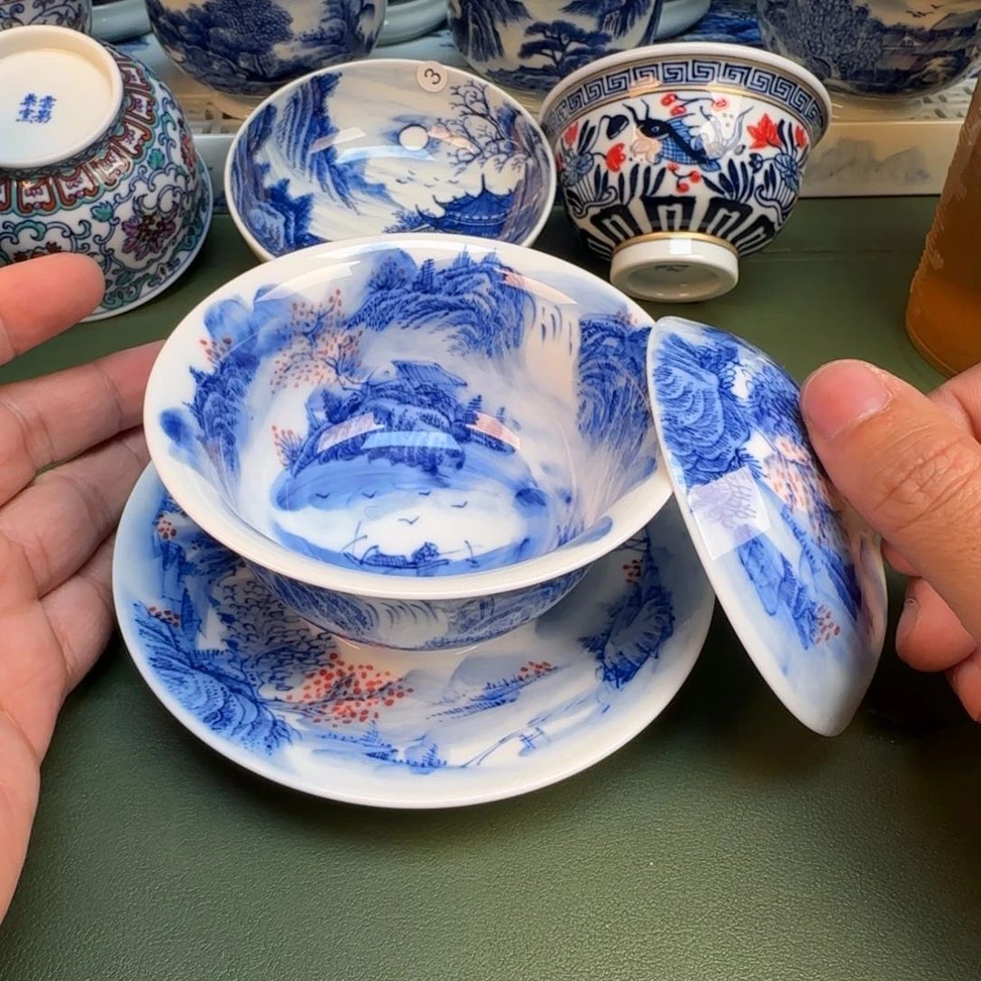 纯手工纯手绘茶具石头48