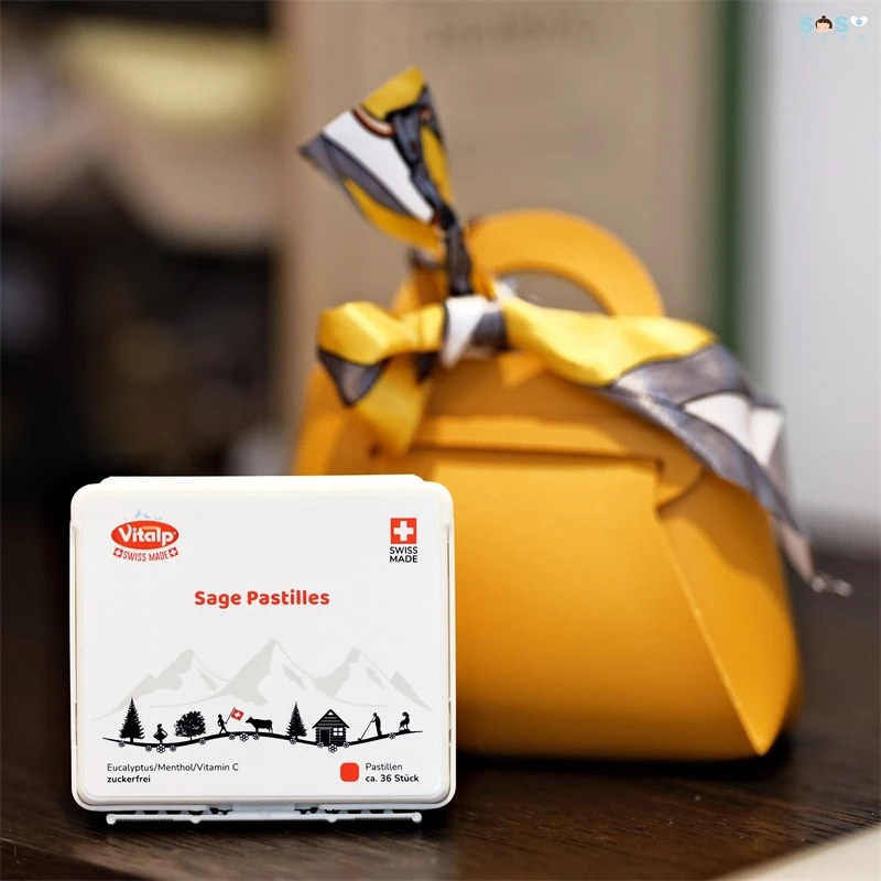 维多普Vitalp鼠尾草味润喉糖圣诞节送老师植物精粹无蔗糖清凉糖果