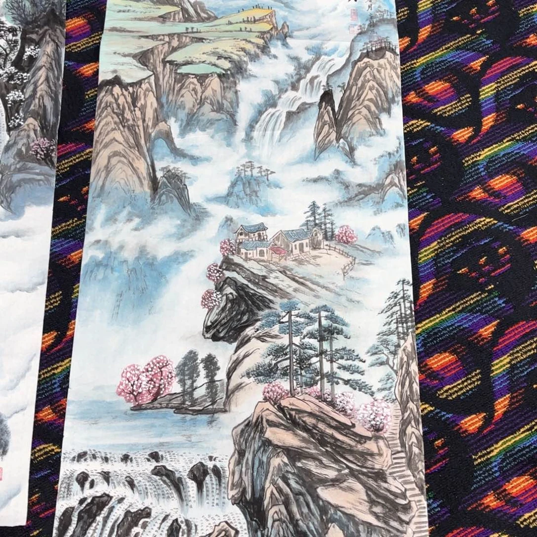 国画X**淦四尺山水张店标