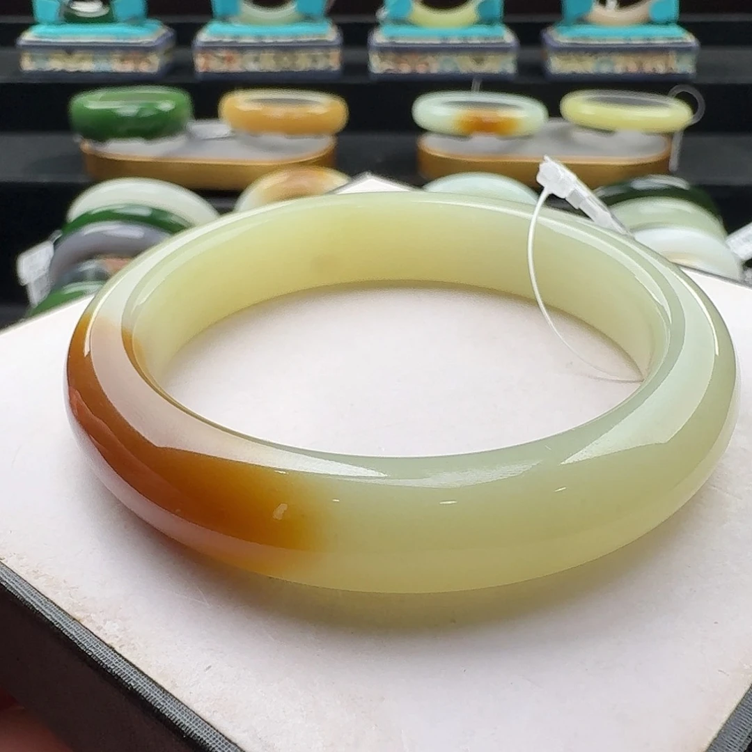 未镶嵌手镯和田玉新疆且末一口糖54.9