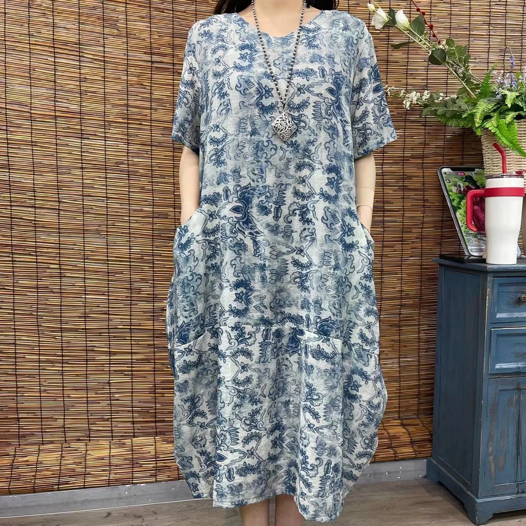 870新款春夏洋气显瘦减龄遮肉连衣裙碎花裙QZ