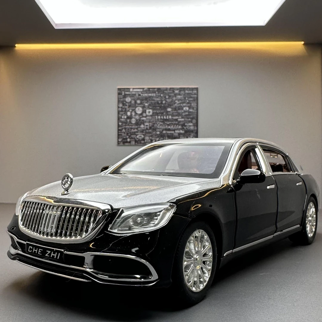 【奔驰迈巴赫S600】仿真车1∶24合金汽车模型摆件声光收藏迈巴赫模型