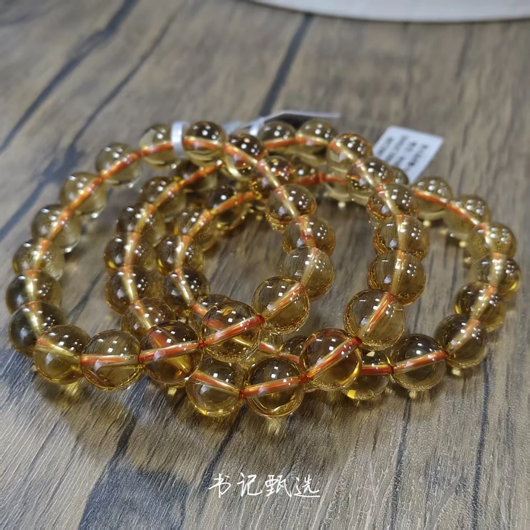 【拾晶轩】天然黄水晶单圈手链 多样性发一件 约10mm 1888ZG