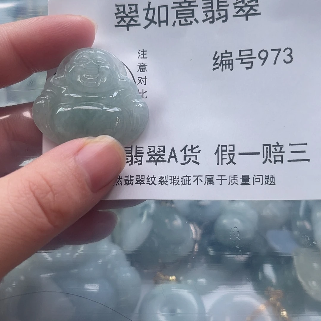 翡翠颈饰未镶嵌天然翡翠973