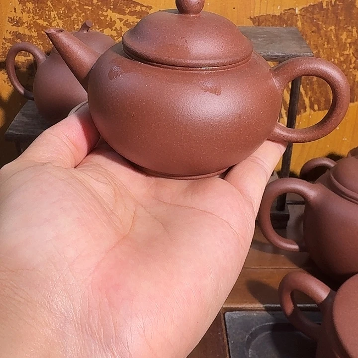 紫砂茶壶紫泥水平150cc