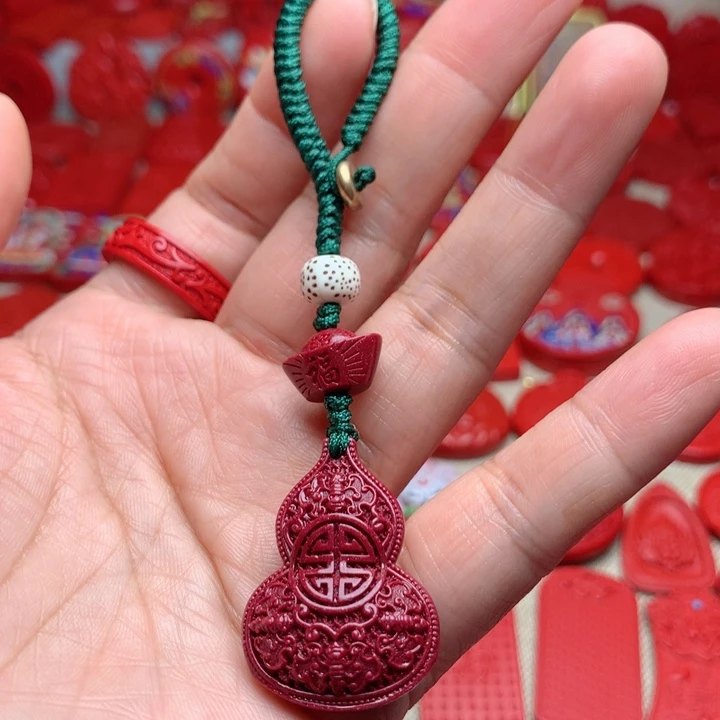 天然辰砂工艺品朱砂钥匙扣