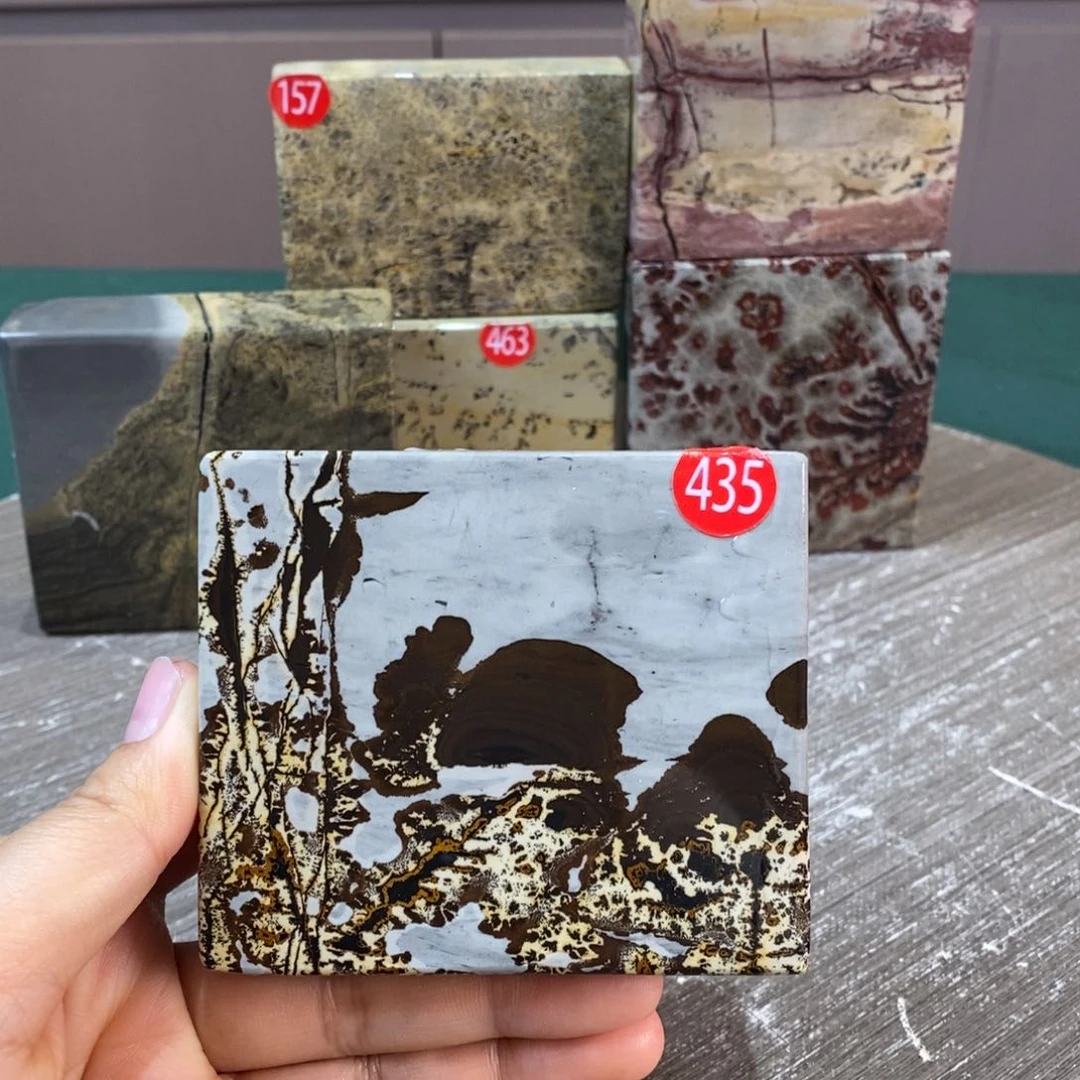 石材广西国画石草花石