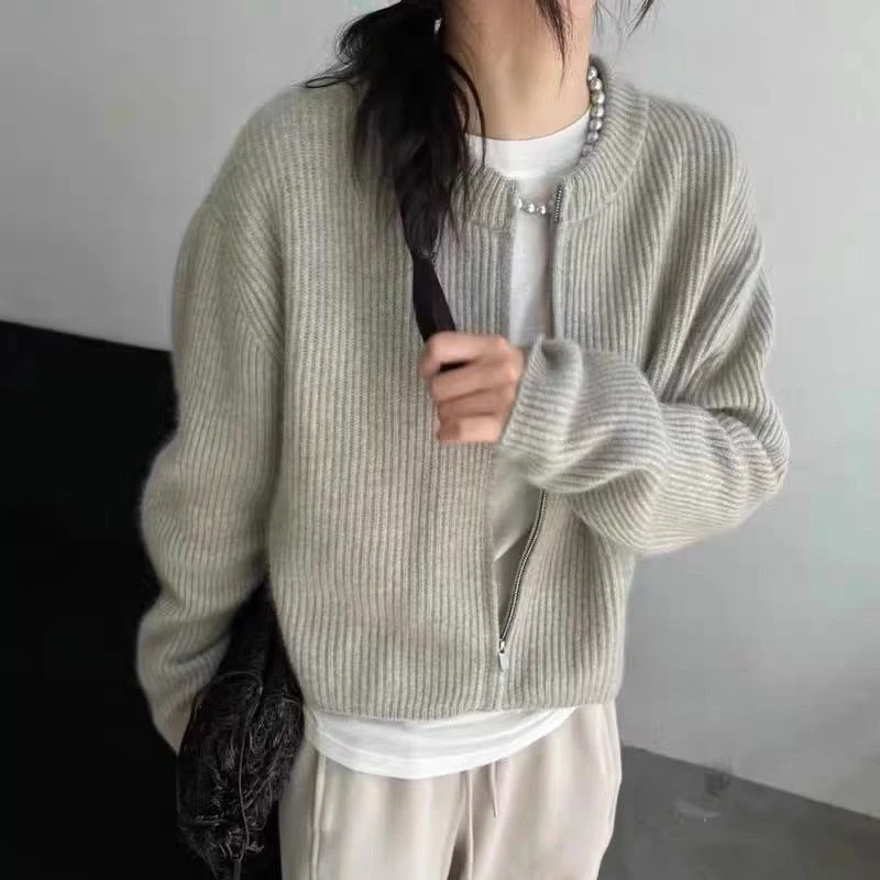 3543圆领秋冬针织开衫