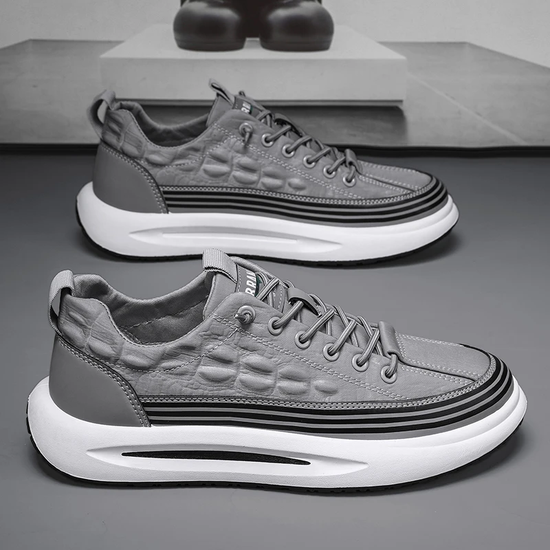 2025夏季男士薄款运动休闲鞋百搭透气防臭冰丝布鞋男增高厚底潮正