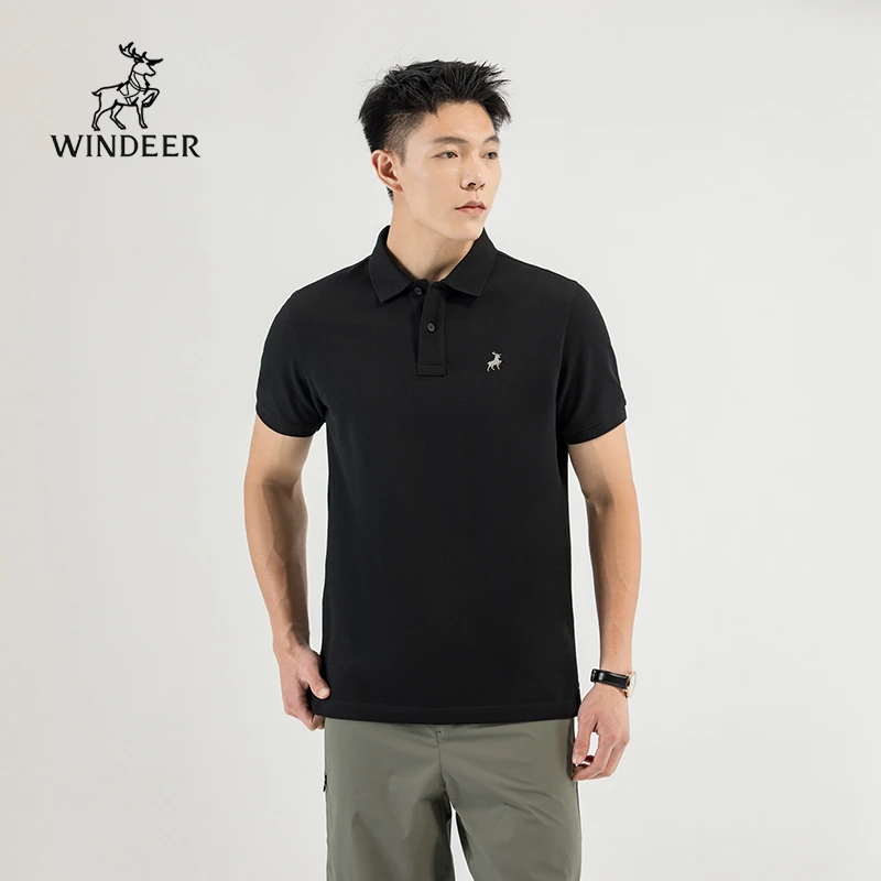 威鹿【如新2号B款】长绒棉polo短袖棉柔亲肤 舒适吸汗透气 合体版