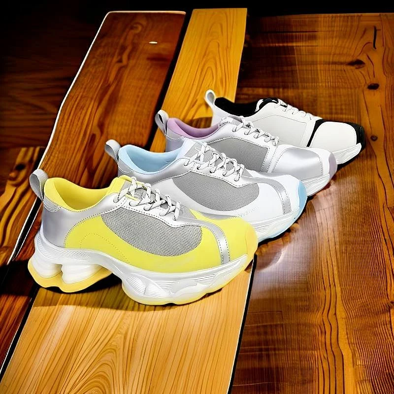 夏季真皮爆款女鞋时尚潮流网面时尚潮鞋透气百搭运动休闲鞋老爹鞋